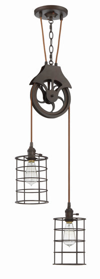 Craftmade Two Light Keyed Socket Pully Pendant Hardware from the Design & Combine collection in Aged Bronze Brushed finish