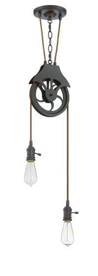 Craftmade Two Light Keyed Socket Pully Pendant Hardware from the Design & Combine collection in Aged Bronze Brushed finish