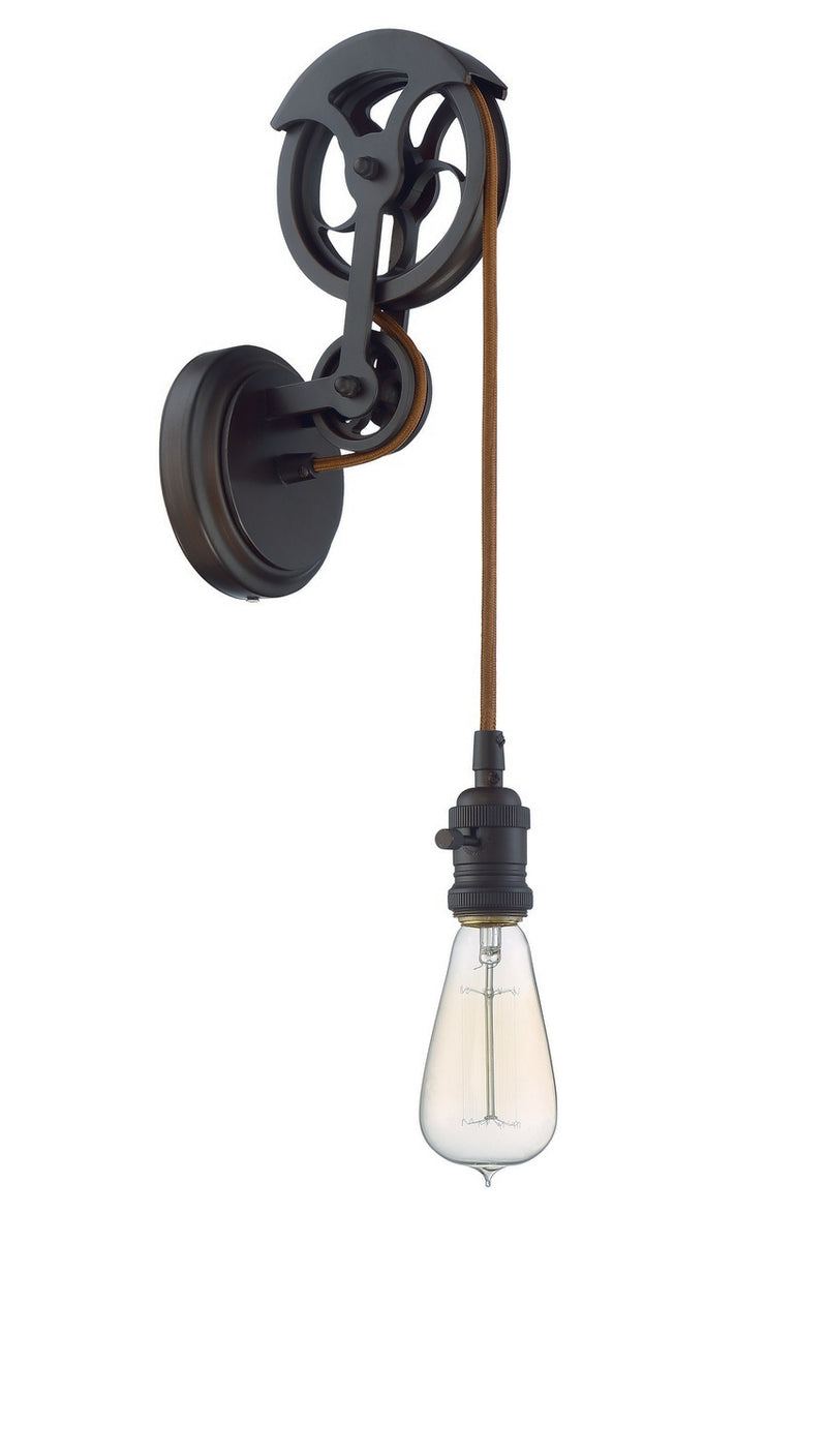 Craftmade One Light Keyed Socket Pully Wall Sconce Hardware from the Design & Combine collection in Aged Bronze Brushed finish