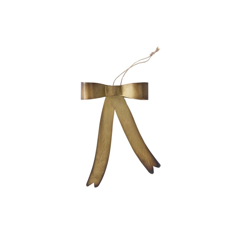 Design Shop Brassy Bow Ornament 4.5"x 1.25"x 7"