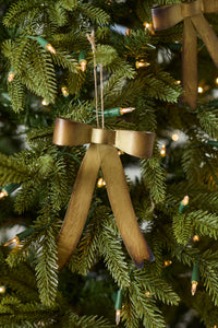 Design Shop Brassy Bow Ornament 4.5"x 1.25"x 7"