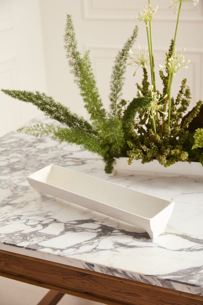 Design Shop White Edison Tray 17.5"x 4"x 3"