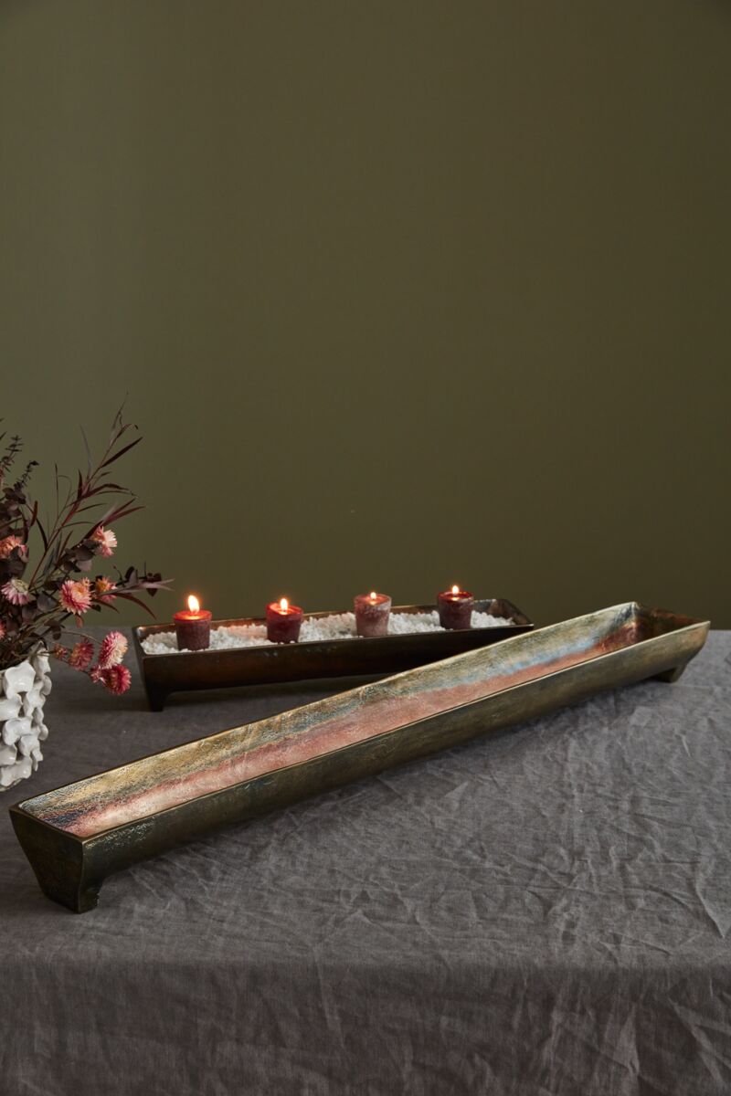 Design Shop Black Edison Tray, 34.5" X 3".