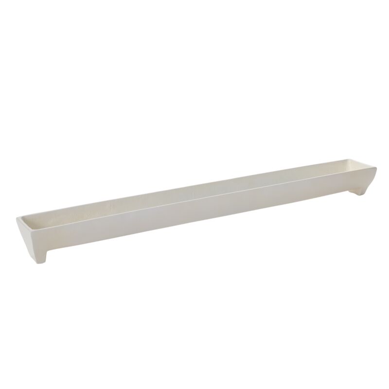 Design Shop White Edison Tray 34.5"x 4"x 3"