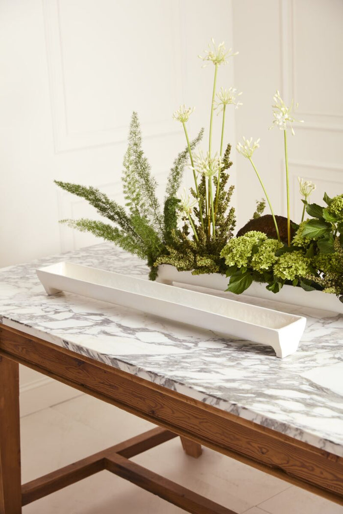 Design Shop White Edison Tray 34.5"x 4"x 3"
