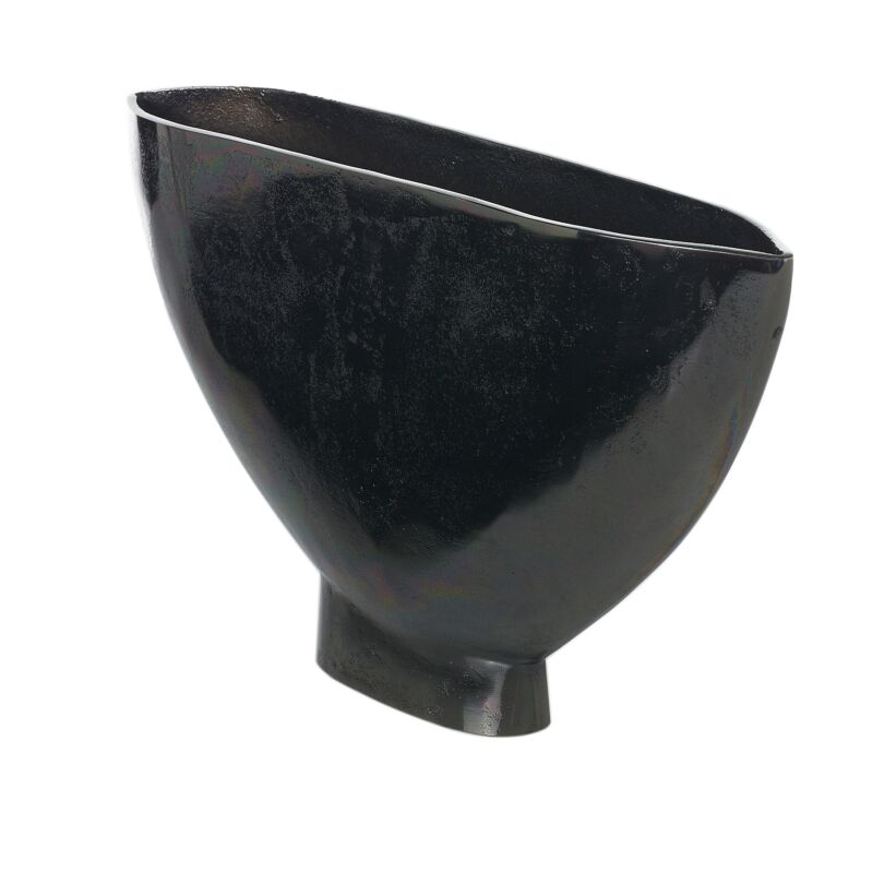 Design Shop Black Evolution Vase, 16" X 9.5".