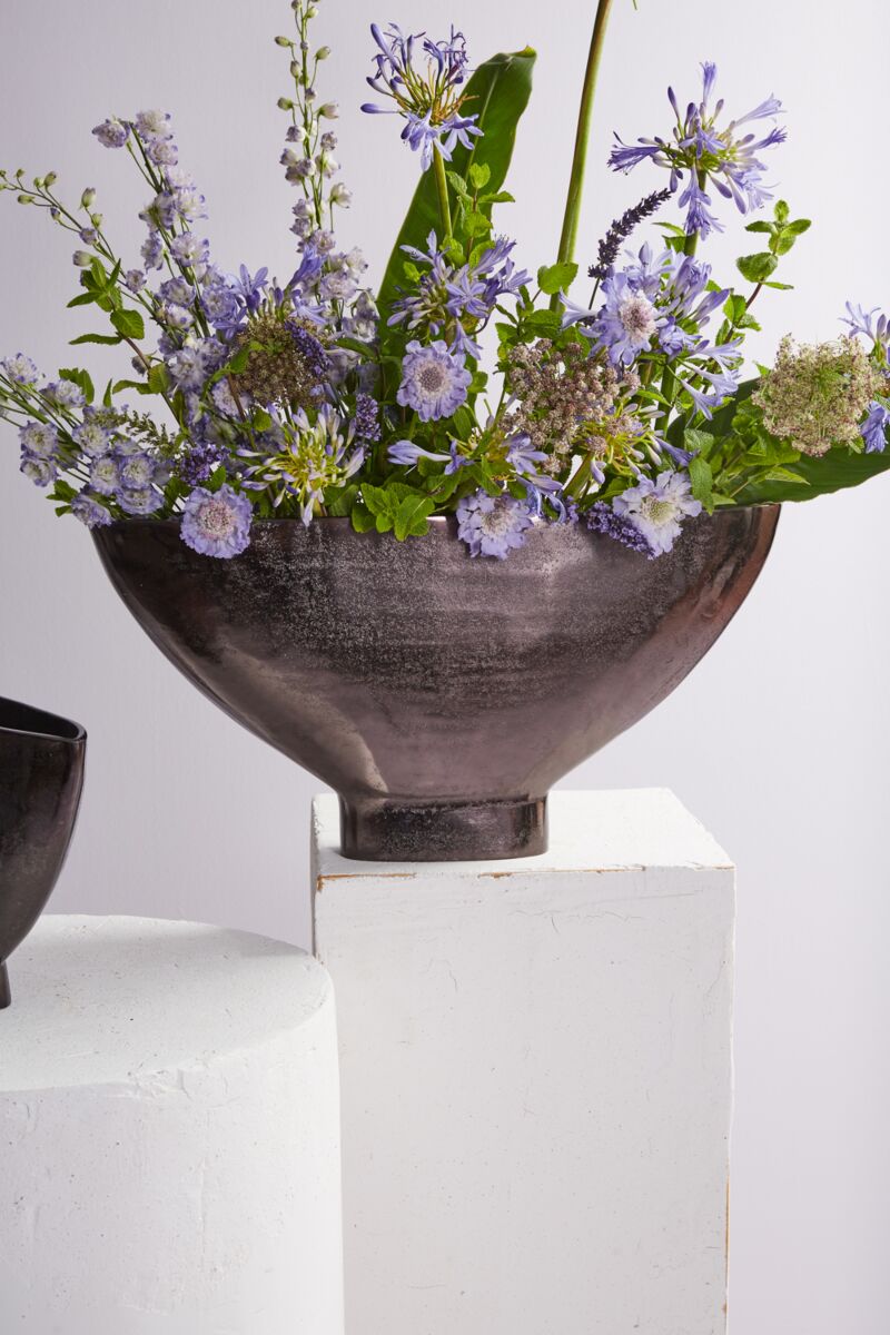 Design Shop Black Evolution Vase, 23.5" X 11.75".