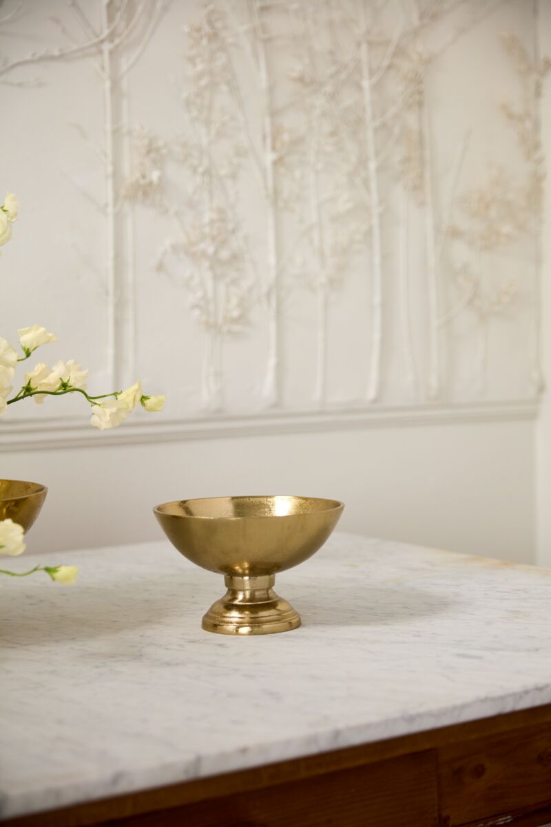 Design Shop Gold Oscar Bowl, 8" X 4.75".