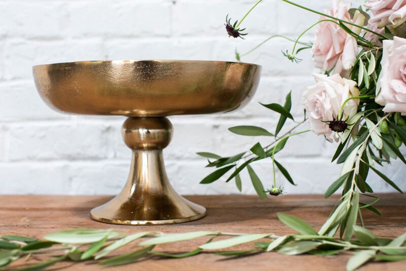 Design Shop Gold Vienna Compote, 7.75" X 6.75".