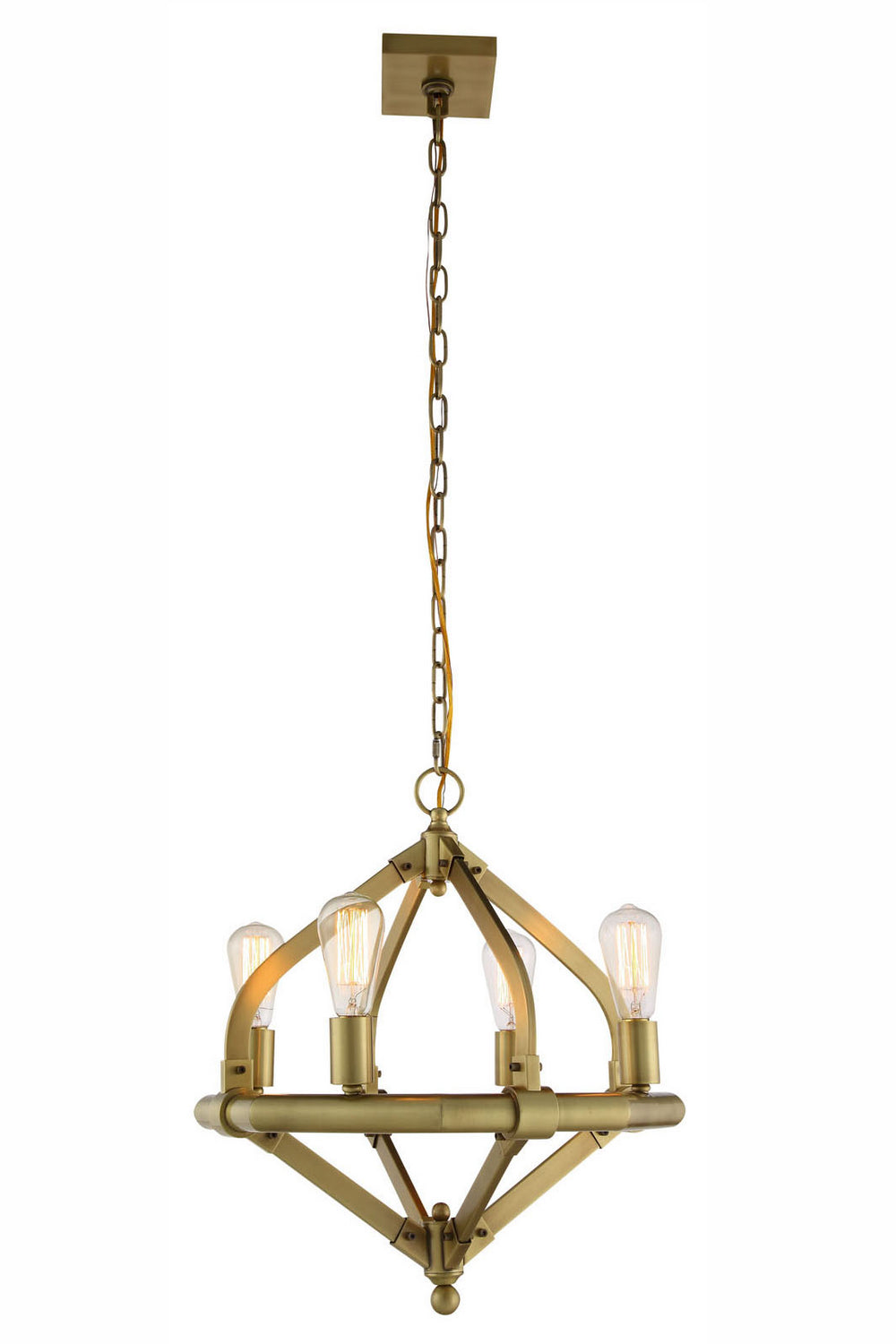 Elegant Lighting - 1472D20BB - Four Light Pendant - Illumina - Burnished Brass