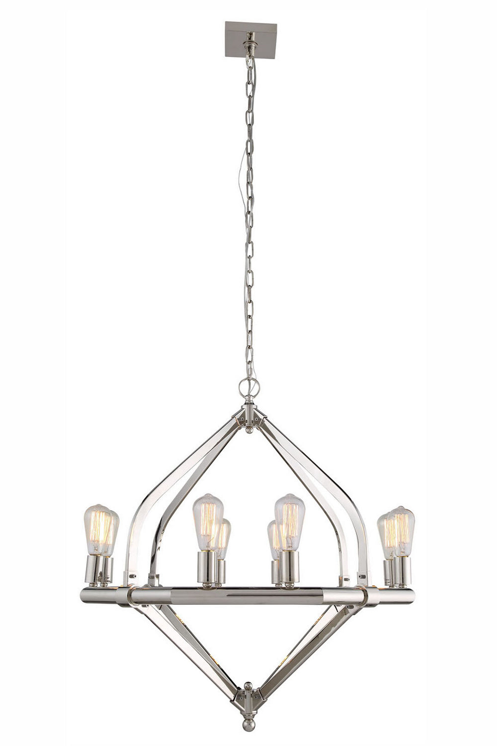 Elegant Lighting - 1472D31PN - Eight Light Pendant - Illumina - Polished Nickel