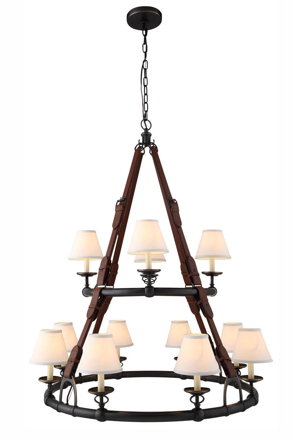 Elegant Lighting - 1473G37BZ - 12 Light Pendant - Cascade - Bronze