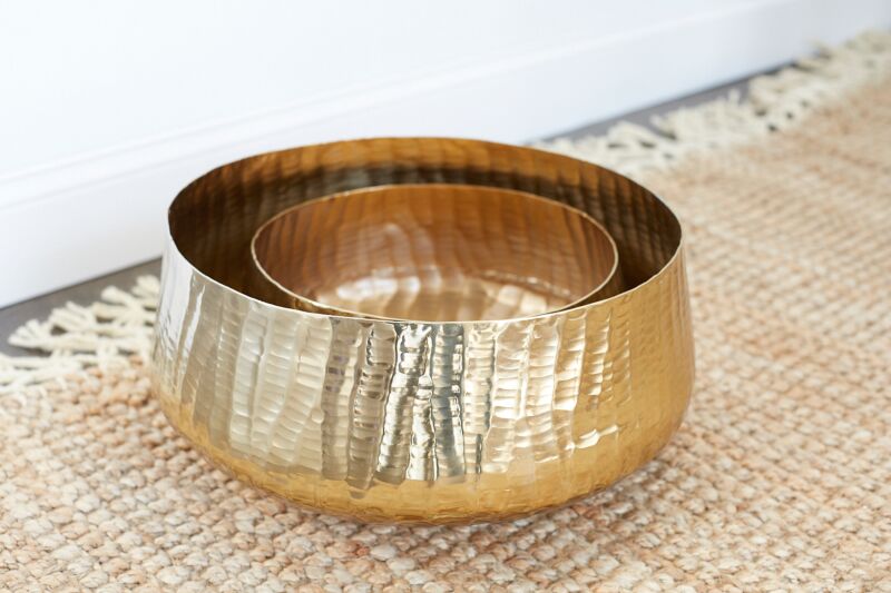 Design Shop Gold Roberi Bowl, 17.5" X 8".