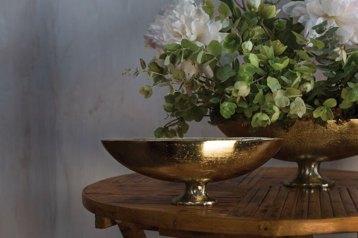 Design Shop Gold Charlize Compote, 11" X 3.75".