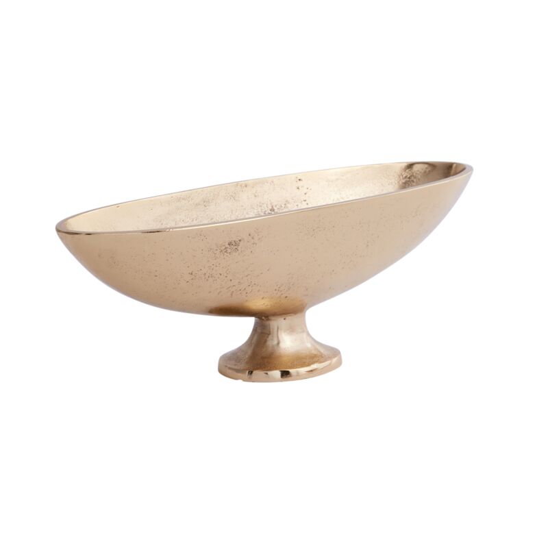 Design Shop Gold Charlize Compote, 14" X 4.75".