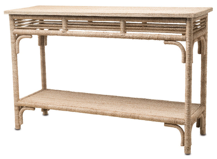 Currey and Company Console Table from the Olisa collection in Natural finish