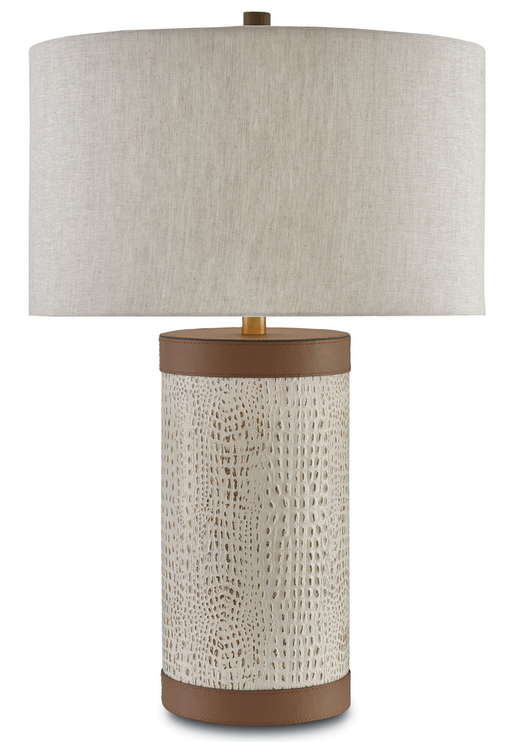 Currey and Company - 6000-0038 - One Light Table Lamp - Baptiste Table Lamp - Ivory/Brown/Brushed Brass