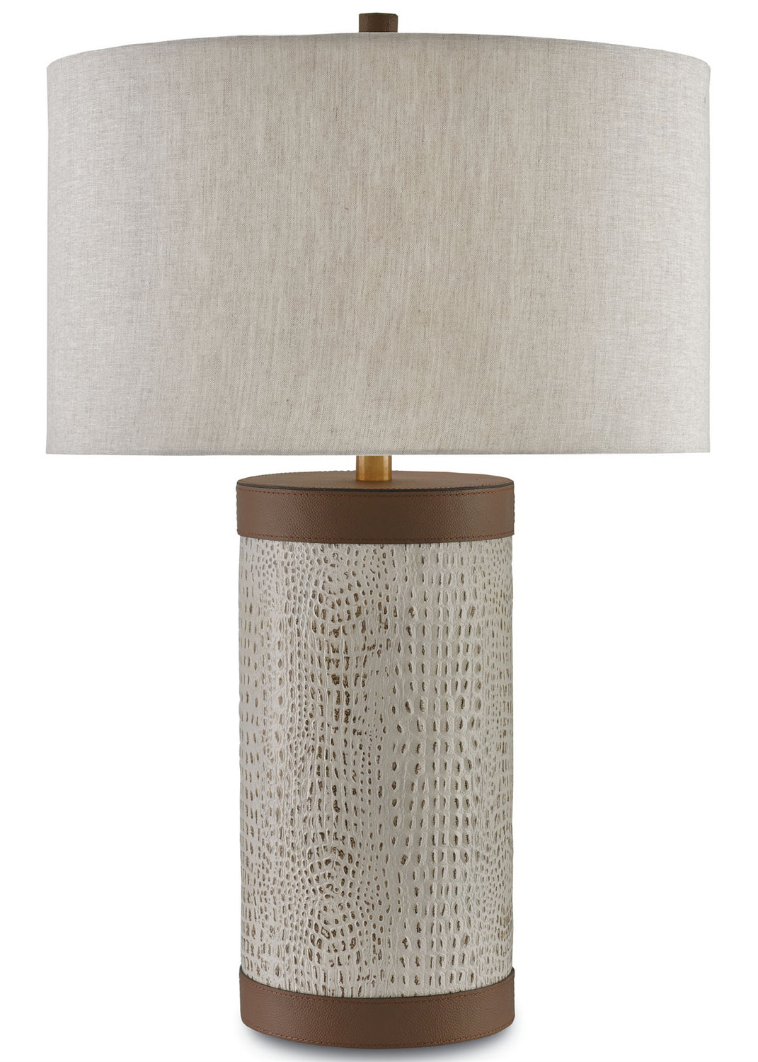 Currey and Company - 6000-0038 - One Light Table Lamp - Baptiste Table Lamp - Ivory/Brown/Brushed Brass
