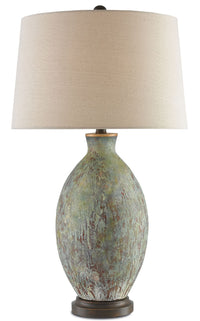 Currey and Company - 6000-0050 - One Light Table Lamp - Remi Table Lamp - Green/Dark Red/Bronze Gold