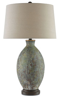Currey and Company - 6000-0050 - One Light Table Lamp - Remi Table Lamp - Green/Dark Red/Bronze Gold