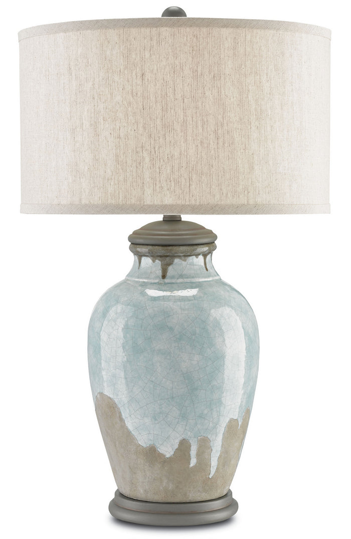 Currey and Company - 6000-0057 - One Light Table Lamp - Chatswood - Blue-Green/Gray