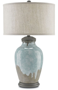 Currey and Company - 6000-0057 - One Light Table Lamp - Chatswood Table Lamp - Blue-Green/Gray/Hiroshi Gray