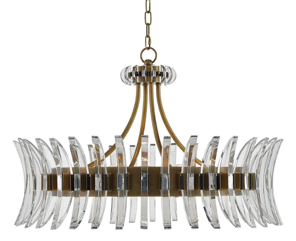 Currey and Company - 9000-0014 - Eight Light Chandelier - Coquette Collection - Antique Brass