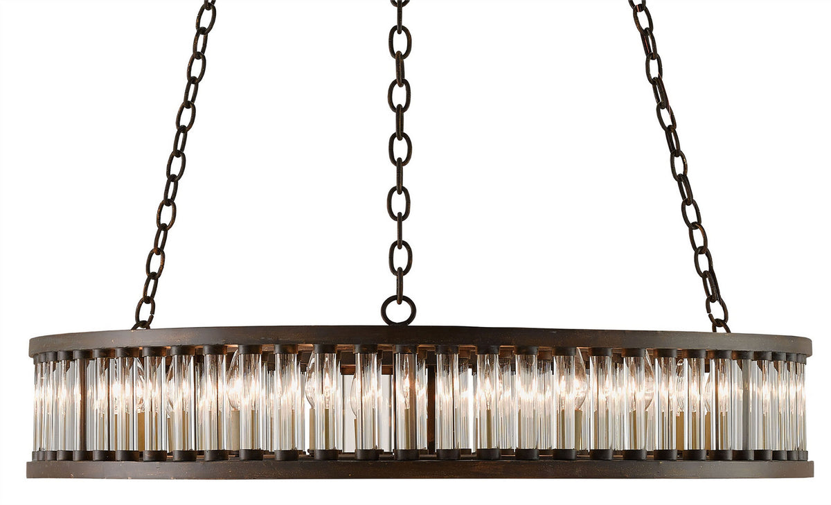 Currey and Company - 9000-0045 - 24 Light Chandelier - Elixir - Clear/Bronze Verdigris