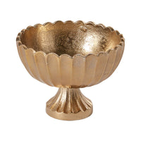 Design Shop Gold Scallop Compote, 5.75" X 4.5".