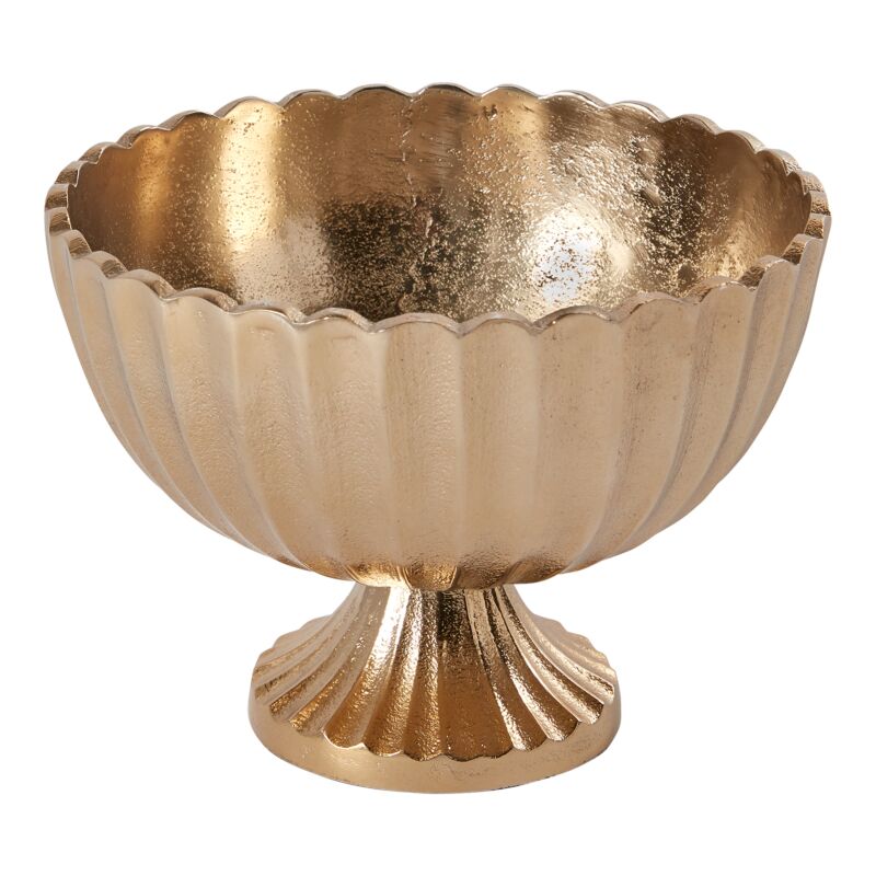 Design Shop Gold Scallop Compote, 8.5" X 6.25".