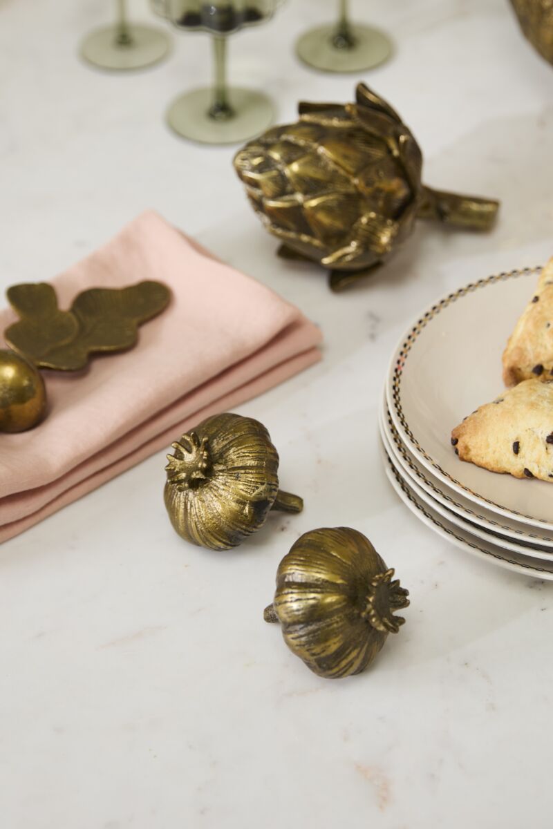 Design Shop Gilded Veggies 3"x 3.5", Set of 4