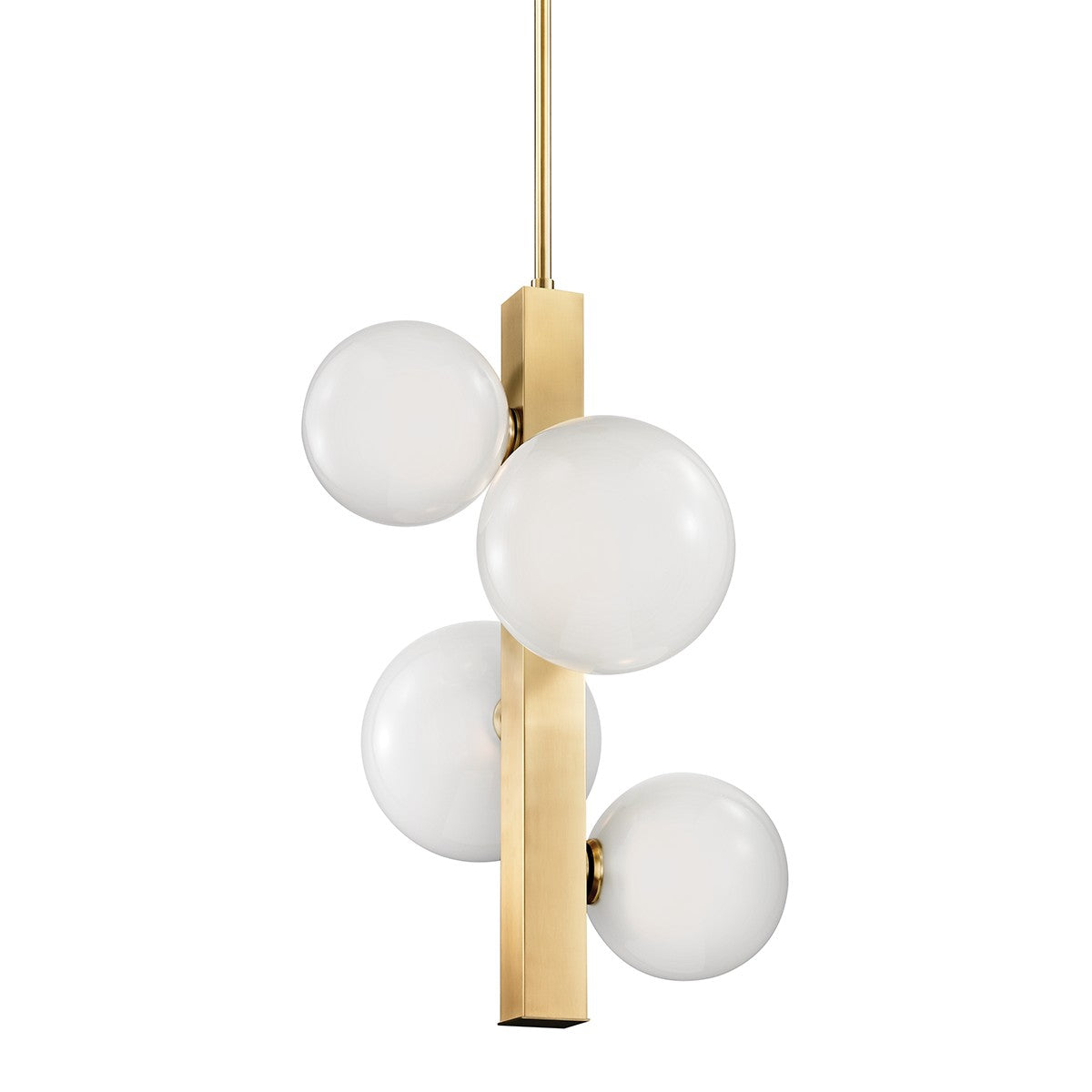 Hudson Valley - 8704-AGB - LED Pendant - Hinsdale - Aged Brass