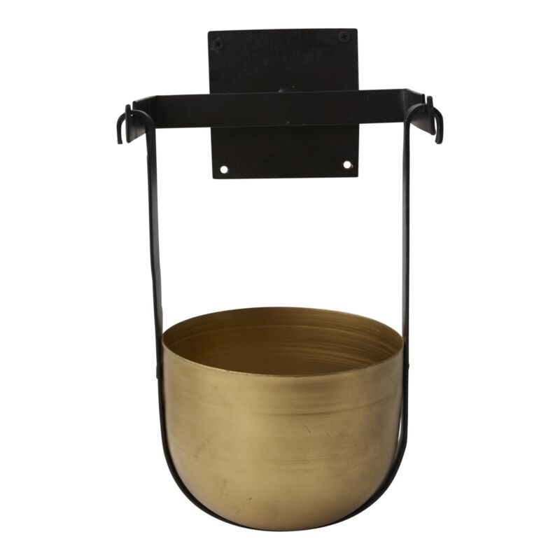 Design Shop Gold Benton Hanging Pot, 9.5" X 13".