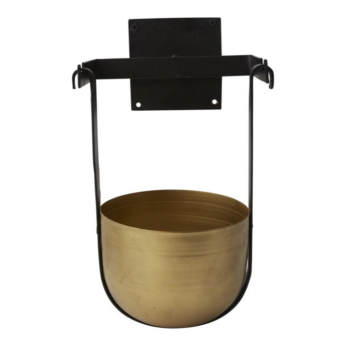 Design Shop Gold Benton Hanging Pot, 9.5" X 13".