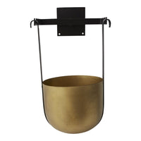 Design Shop Gold Benton Hanging Pot, 12.25" X 17.5".