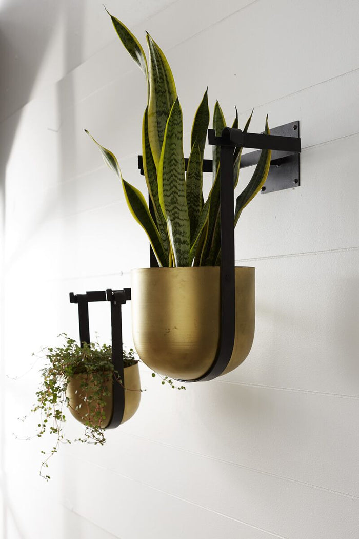 Design Shop Gold Benton Hanging Pot, 12.25" X 17.5".