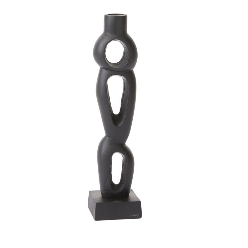 Design Shop Black Pozas Candlestick, 2.5" X 10.25".