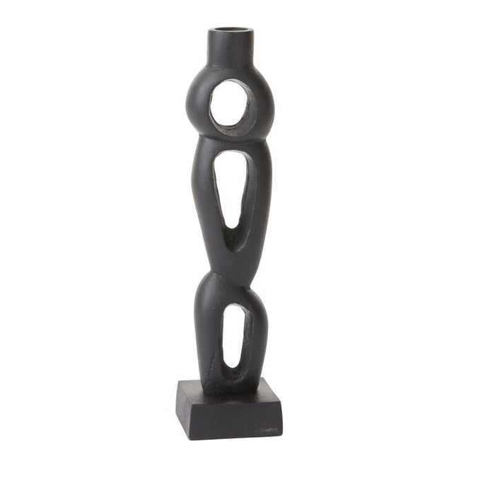Design Shop Black Pozas Candlestick, 2.5" X 10.25".