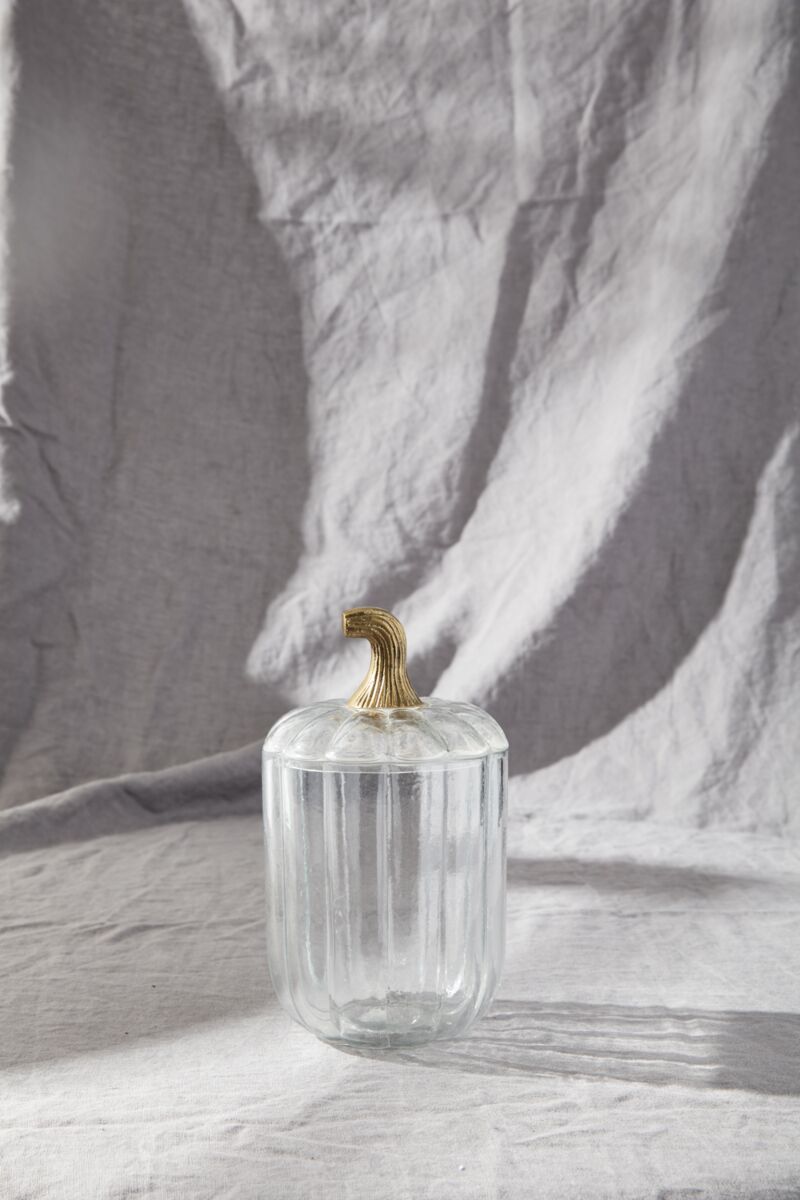 Design Shop Translucent Pumpkin Terrarium 5"x 8.5"