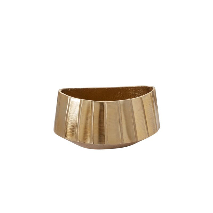 Gold bracelet on a white background