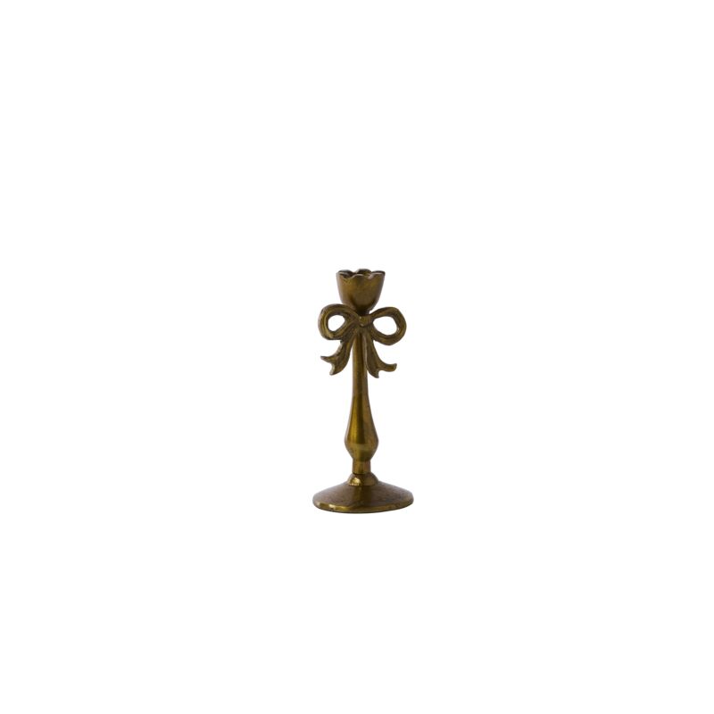 Design Shop Bowtied Candleholder 3"x 6.75", Set of 2