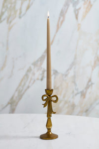 Design Shop Bowtied Candleholder 3"x 7.75", Set of 2