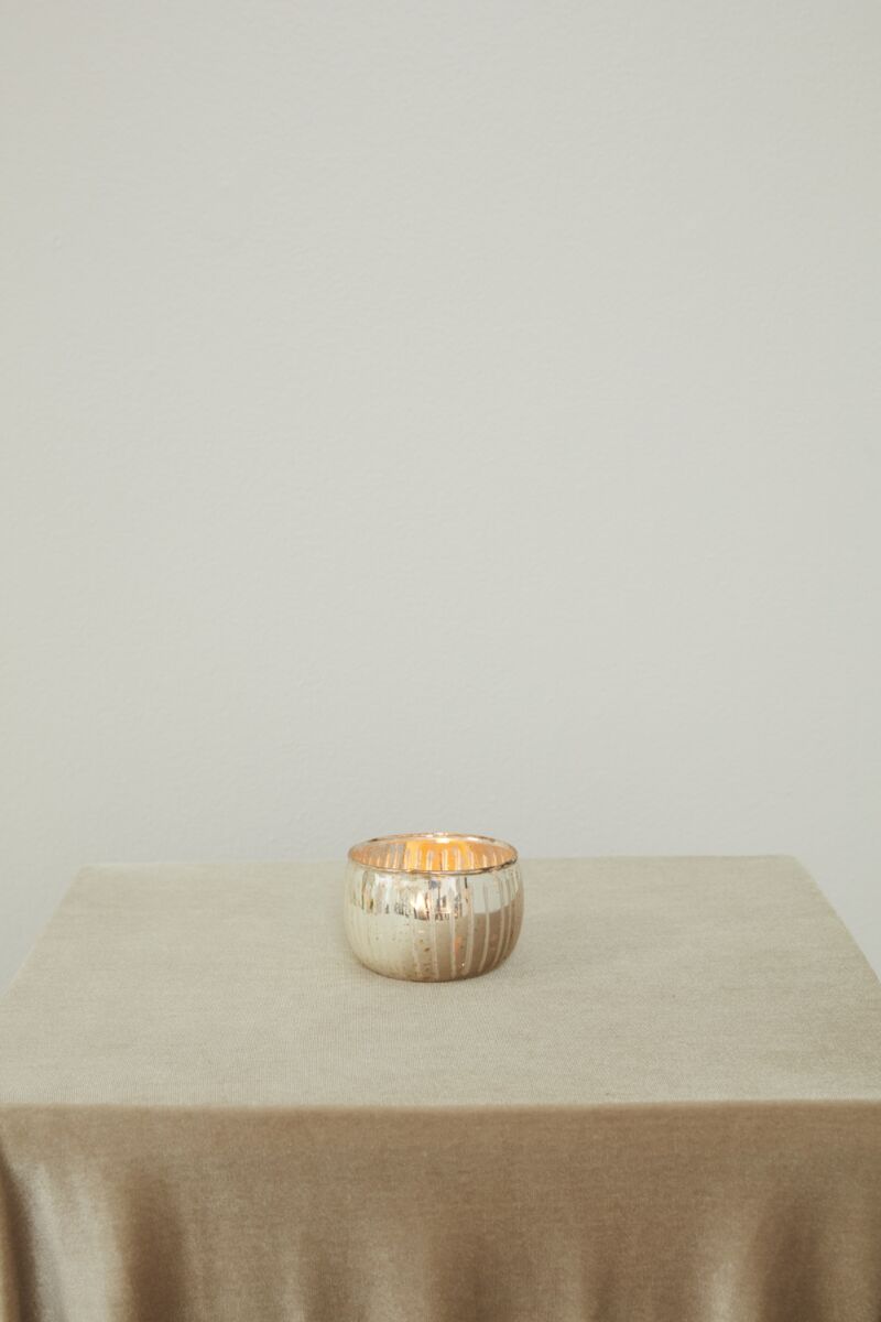 Design Shop Silver Phillipa Votive, 3.25" X 2.25", Set of 4.