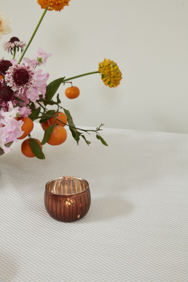 Design Shop Copper Phillipa Votive, 3.25" X 2.25", Set of 4.