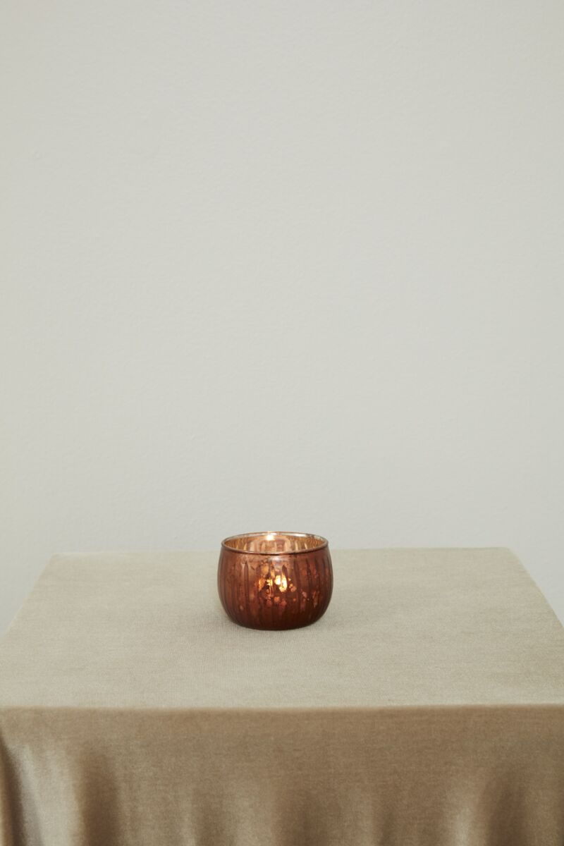 Design Shop Copper Phillipa Votive, 3.25" X 2.25", Set of 4.