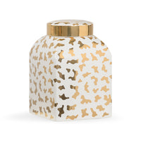 Chelsea House Jungle Ginger Jar - White