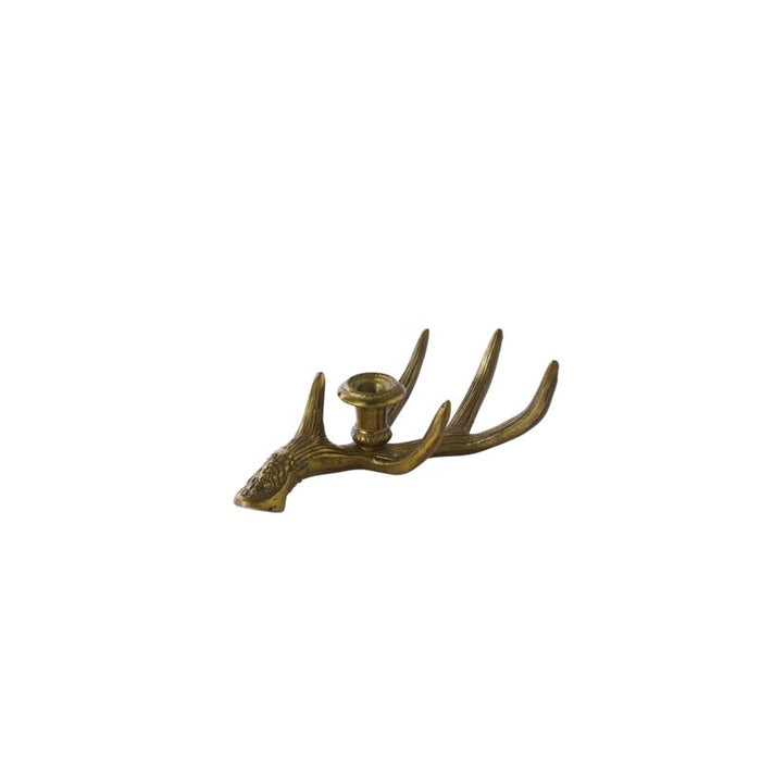 Decorative candle holder shaped like deer antlers on a white background