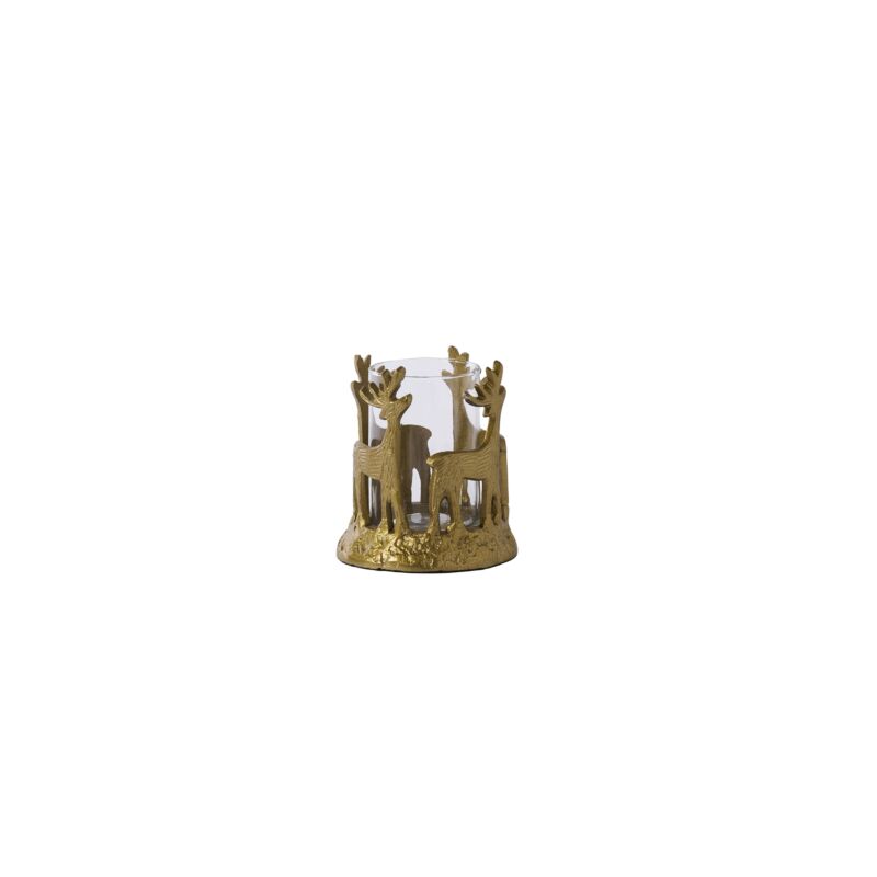 Design Shop Deer Dance Votive 4.5"x 4.75"