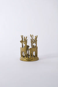 Design Shop Deer Dance Votive 6"x 7.75"