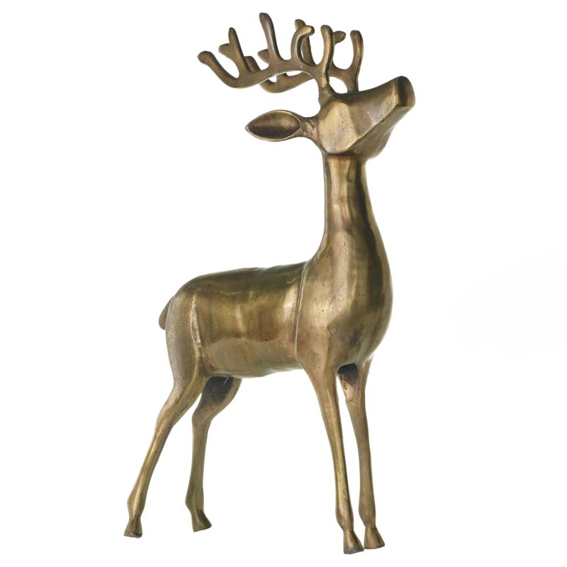 Design Shop Aluminum Reindeer 21.5"x 8"x 33"